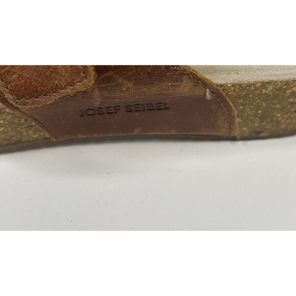 Joseph Siebel Tonga 77 Leather Toe Ring Thong Camel Brown Size 7-7.5 - Picture 8 of 10